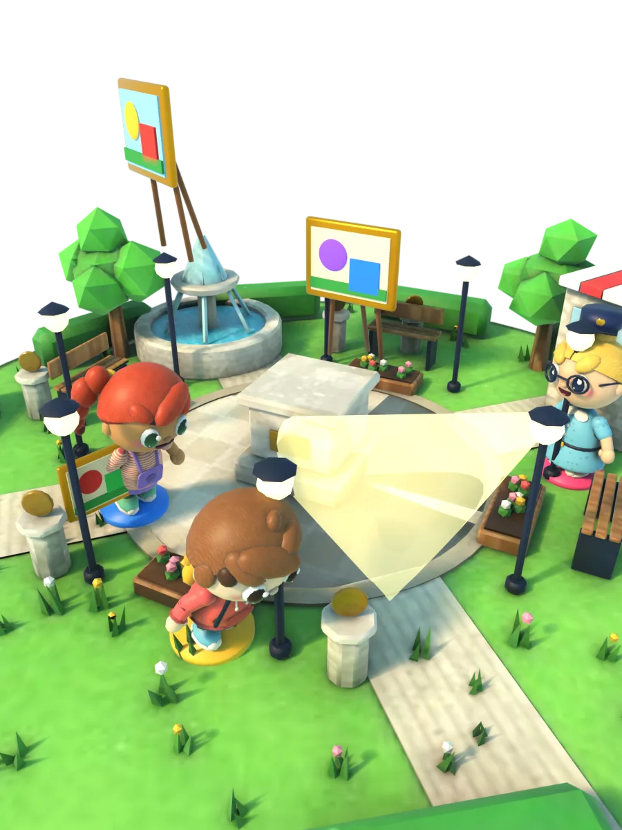 Szene aus dem Minispiel: Galerie-Coup (Gallery Heist)