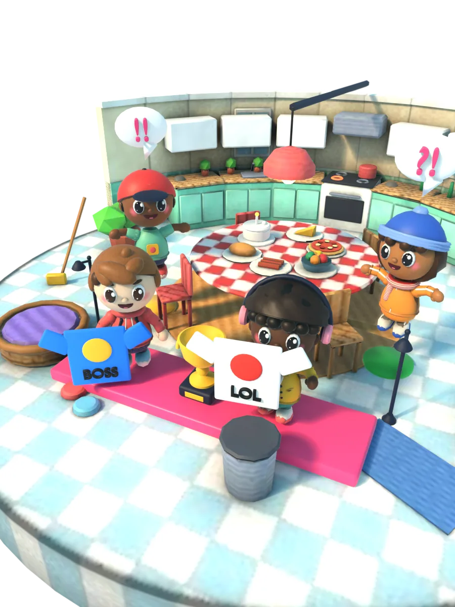 Szene aus dem Minispiel: Shirt-Schlacht (Shirt Fight)