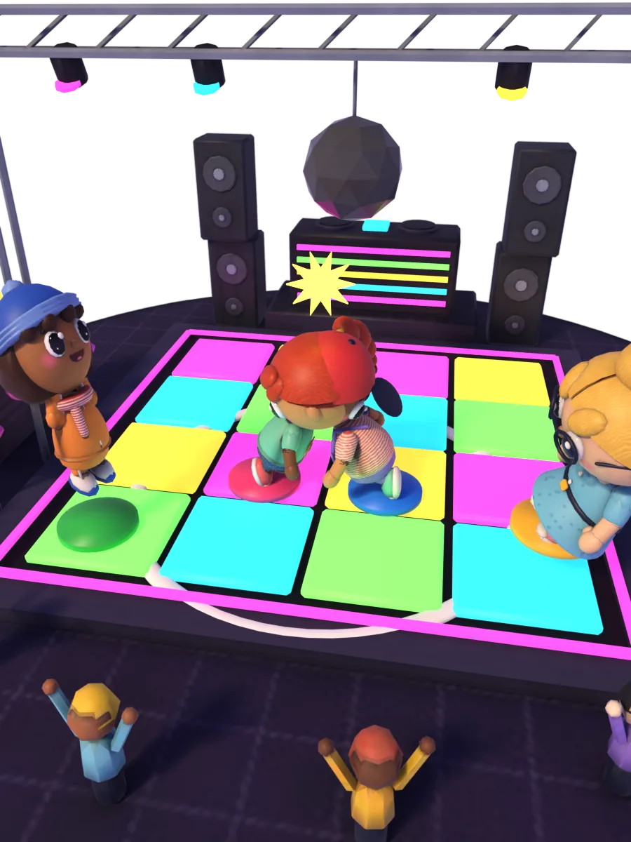 Szene aus dem Minispiel: Sumo-Gerangel (Sumo Shove)
